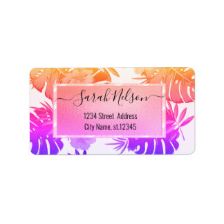 Etiqueta Palma Tropical Moderna, Rótulo de Hibiscus