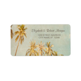 Etiqueta Palmas de praia retrorreflectora