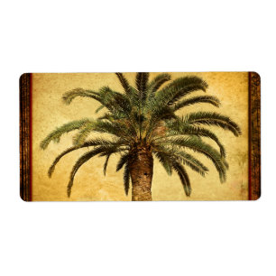 Etiqueta Palmeira do vintage - modelo personalizado