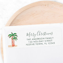 Etiqueta Palmeiras de Natal Endereço de Devolução