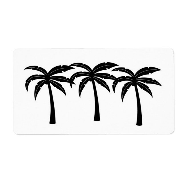 Etiqueta Palmeiras tropicais (Frente)