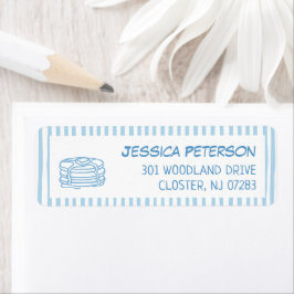 Etiqueta Pancakes and Pajamas Party Return Address