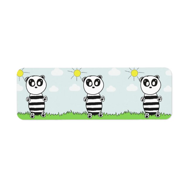 Etiqueta Panda Crianças (Frente)