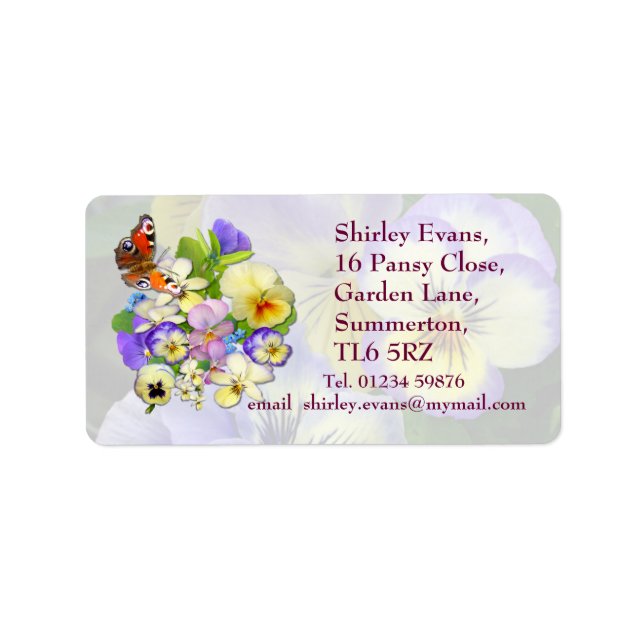 Etiqueta Pansy Display ~ Label # 4 (Frente)
