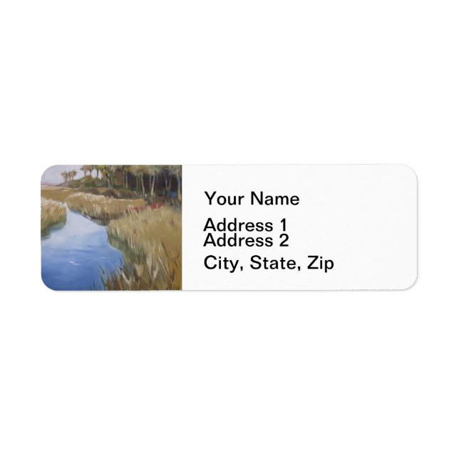 Etiqueta Pântanos e palmeiras da Flórida (Frente)