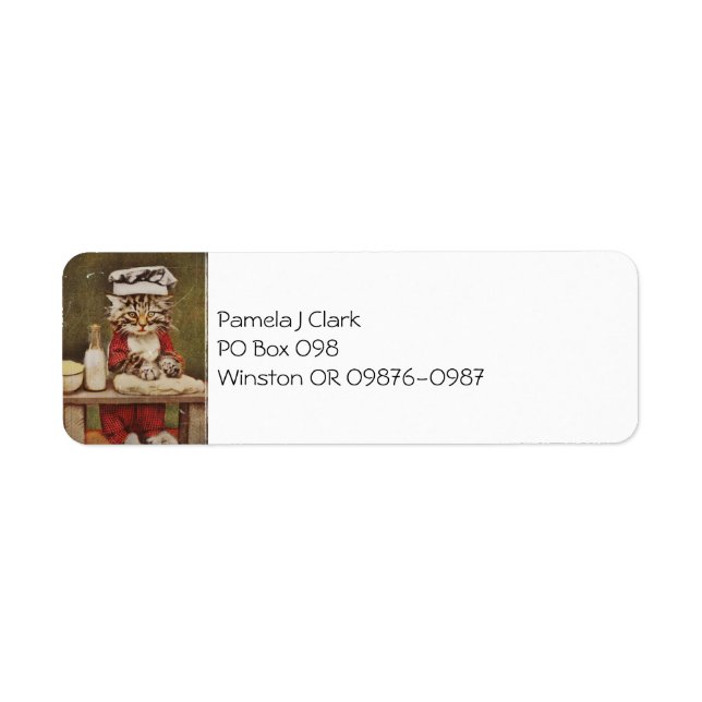 Etiqueta Pão de Fazer de Kitten Chef (Frente)