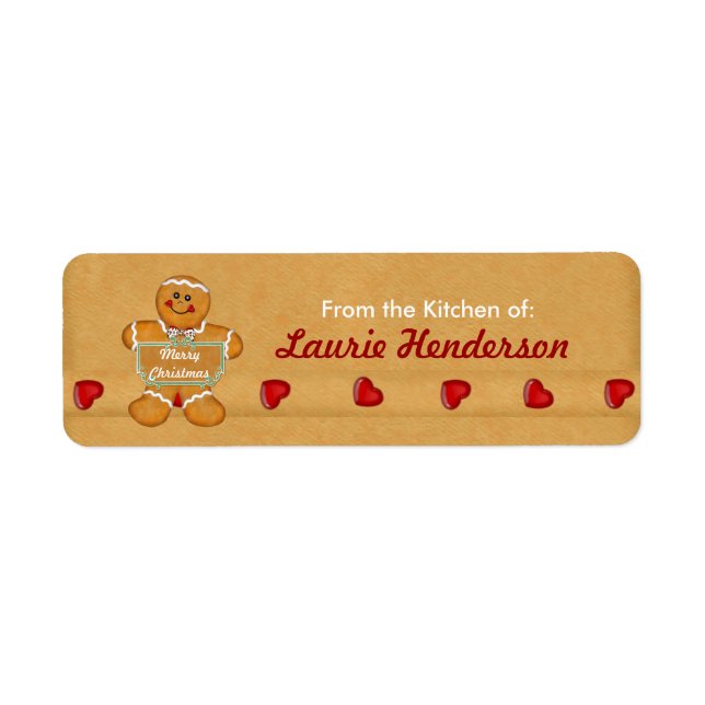 Etiqueta Pão de Natal da cozinha dos rótulos (Frente)