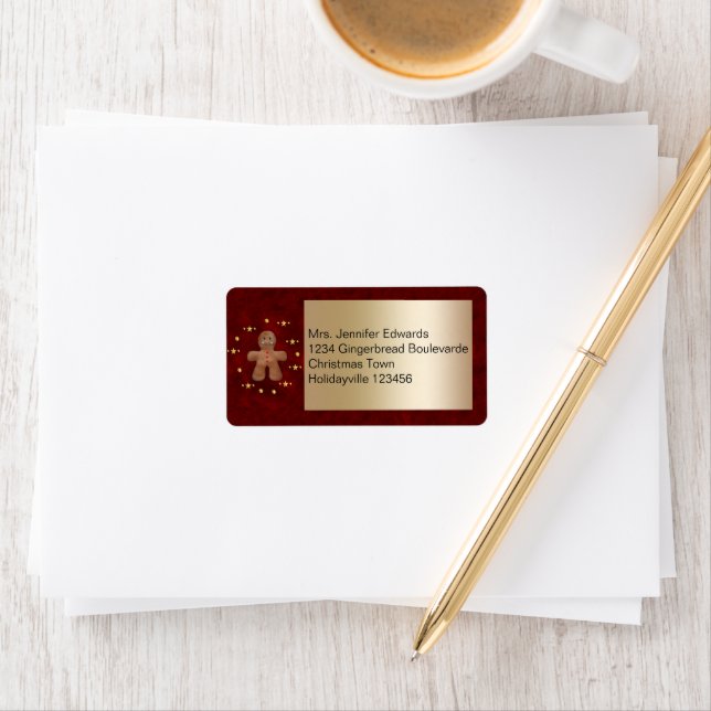 Etiqueta Pão de Natal Devolver Rótulos de Endereço (Insitu)
