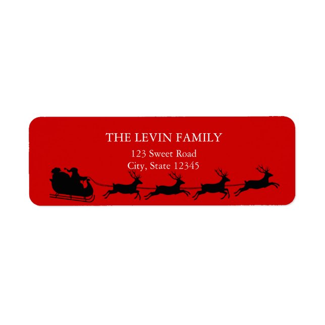 Etiqueta Papai Noel Cheio Andando no Natal (Frente)