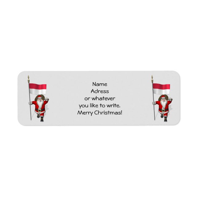 Etiqueta Papai Noel Com Alferes Da Indonésia (Frente)