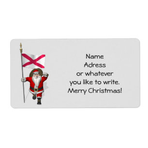Etiqueta Papai Noel Com Alferes Da Irlanda Do Norte