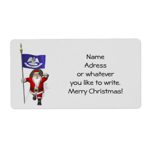 Etiqueta Papai Noel Com Alferes Da Louisiana