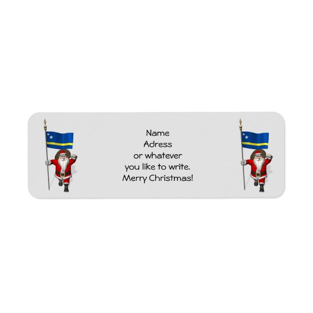 Etiqueta Papai Noel Com Alferes De Curaçau (Frente)