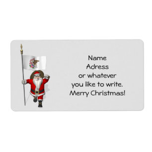 Etiqueta Papai Noel Com Alferes De Illinois