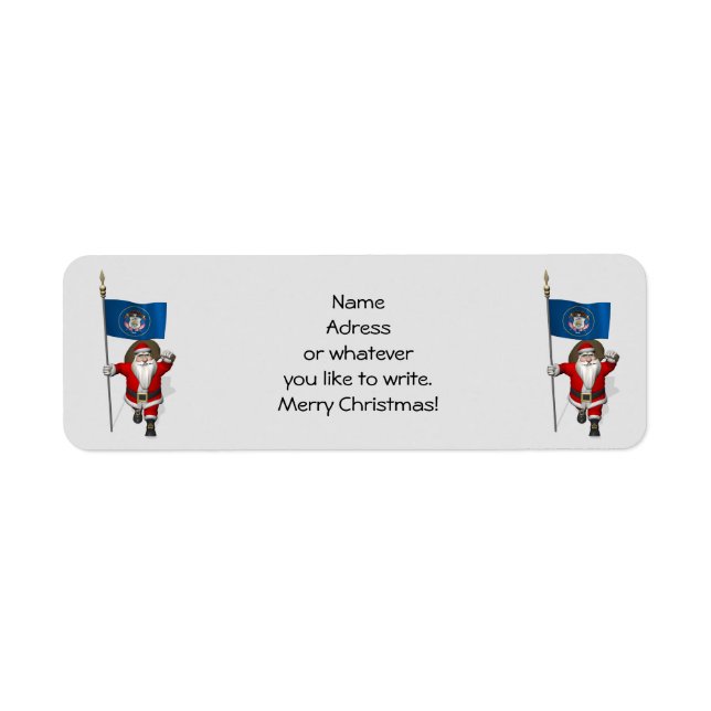 Etiqueta Papai Noel Com Alferes De Utah (Frente)