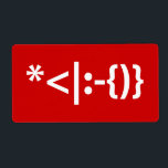 Etiqueta Papai Noel com Beard Christmas Emoticon<br><div class="desc">Engraçado Geeky Papai Noel com Beard Emoticon Xmas ASCII Text Art. Globe Trotters se especializa em imagens idiossincráticas de todo o mundo. Aqui você encontrará Cartões de Saudação,  Cartões Postais,  Posters,  Mouséads e muito mais.</div>
