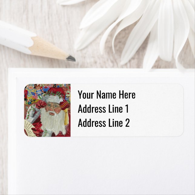 Etiqueta Papais noeis Clássicos — Verificando Duas Vezes (Insitu)