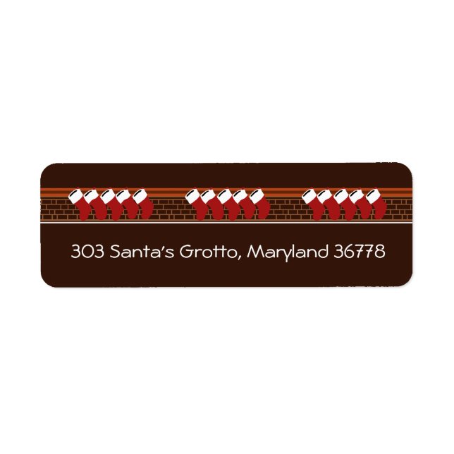 Etiqueta Papais noeis das existências de Natal (Frente)