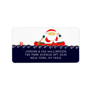 Etiqueta Papais noeis de acampamento Kayaking Natal