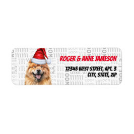 Etiqueta Papais noeis de Chow de Natal Endereço de Devoluçã