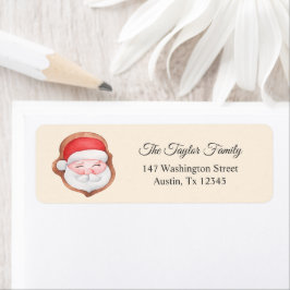 Etiqueta Papais noeis de inverno Endereço de devolução