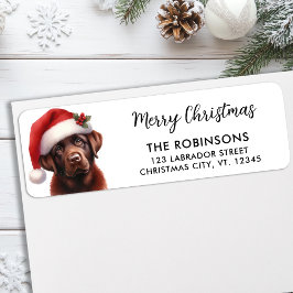 Etiqueta Papais noeis de Natal Labrador Cujo Cachorro Devol