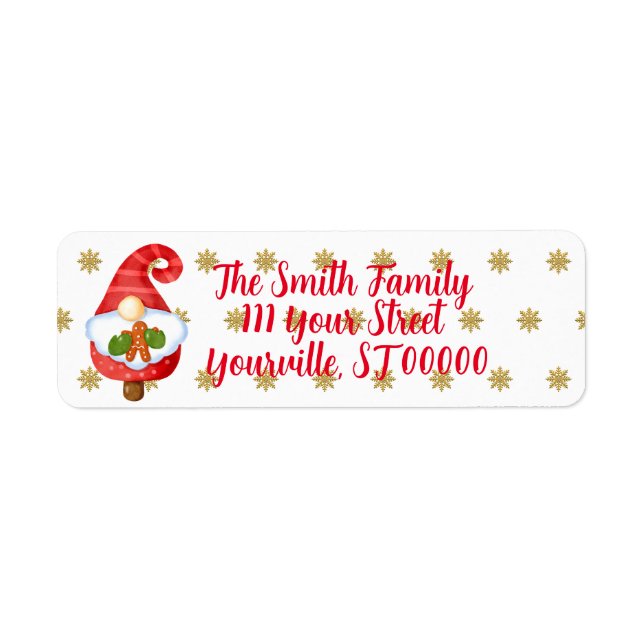 Etiqueta Papais noeis Gnomo (Frente)