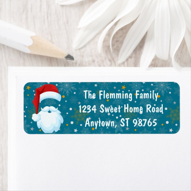 Etiqueta Papais noeis Negros Personalizados no Natal (Insitu)