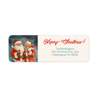 Etiqueta Papais noeis Sra. Claus Feliz Natal
