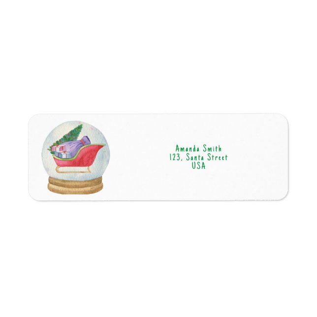 Etiqueta Papais noeis trenós (Frente)