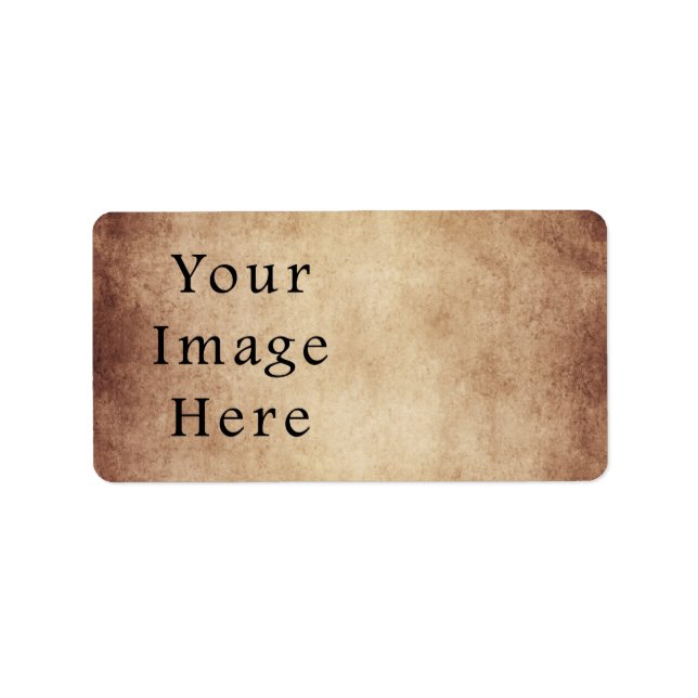 Etiqueta Papel de apergaminhamento castanho escuro claro en (Frente)