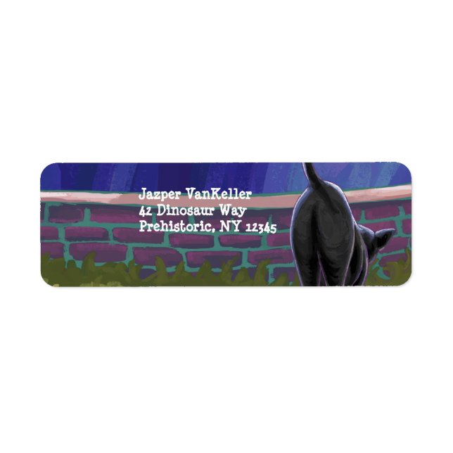 Etiqueta Papel de Carta para Gatos Negros (Frente)