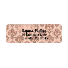 Etiqueta Papel de embrulho Rosa Dourado Bege Moderno Glam D