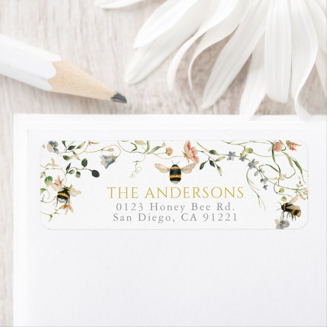 Etiqueta Papel Timbrado de Endereço de Retorno Aquarela de  (Insitu)