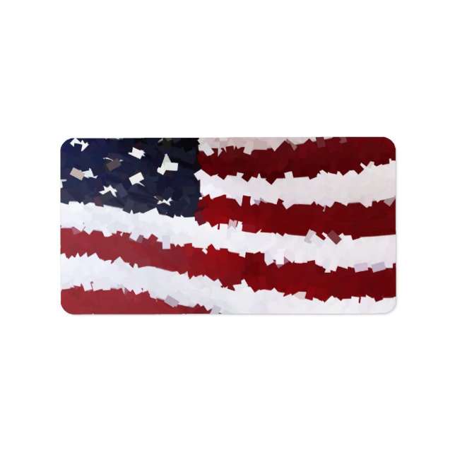Etiqueta Paper Mache American Flag (Frente)