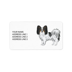 Etiqueta Papillon Tricolor Fofo com Seu Texto Personalizado