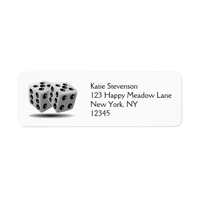 Etiqueta Par de Dice (Frente)