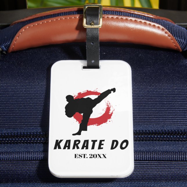 Etiqueta para Bagagem Karate Do Presente de Viagem (Frente Insitu 2)