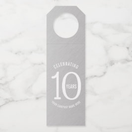 Etiqueta Para Garrafa 10 anos de aparência metálica de festas de anivers