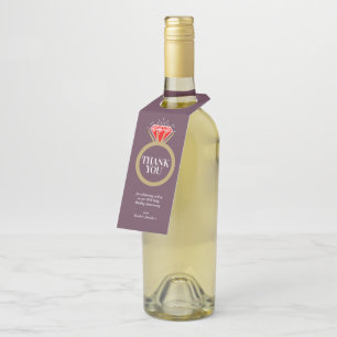 Etiqueta Para Garrafa 40º aniversário do casamento Ruby: vinho tinto 