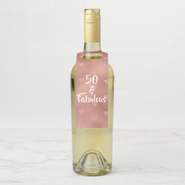 Etiqueta Para Garrafa 50 e aniversário fabuloso