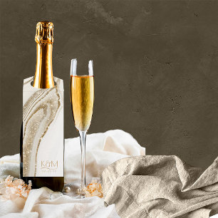 Etiqueta Para Garrafa Abstrato Glitter Strata Wedding ID903