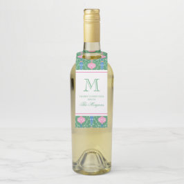 Etiqueta Para Garrafa Adornos Natalinos Monograma