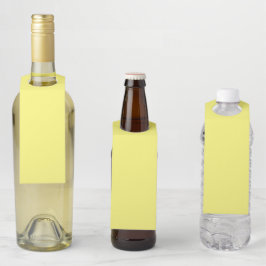 Etiqueta Para Garrafa Amarelo-Manteiga