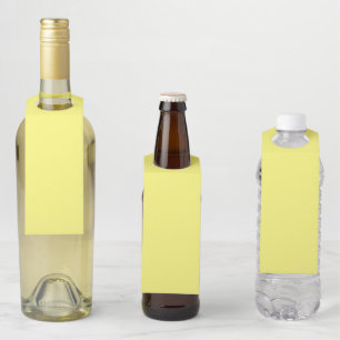 Etiqueta Para Garrafa Amarelo-Manteiga