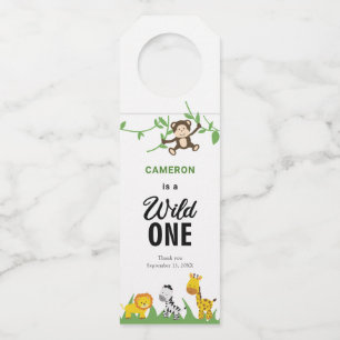 Etiqueta Para Garrafa Aniversário Safari Selvagem Um 1º Aniversário Fofo