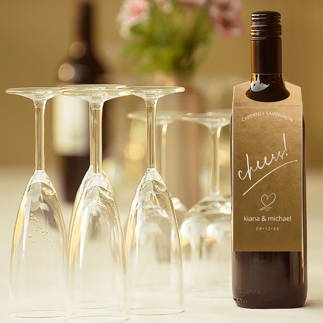 Etiqueta Para Garrafa Aquarela Casamento Cheers Outono Dourado ID786 (Wine Bottle In Situ)