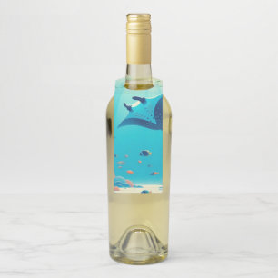 Etiqueta Para Garrafa Arte litoral de raios clássicos