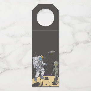 Etiqueta Para Garrafa Astronauta e alienígena