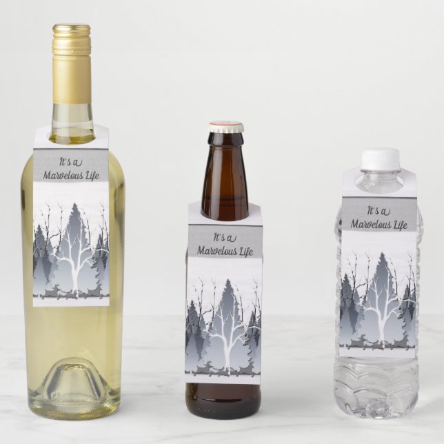 Etiqueta Para Garrafa Azure Winter Marvels (In Situ)
